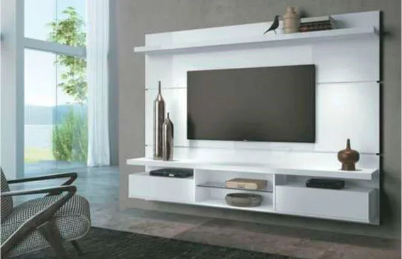 rack com painel branco