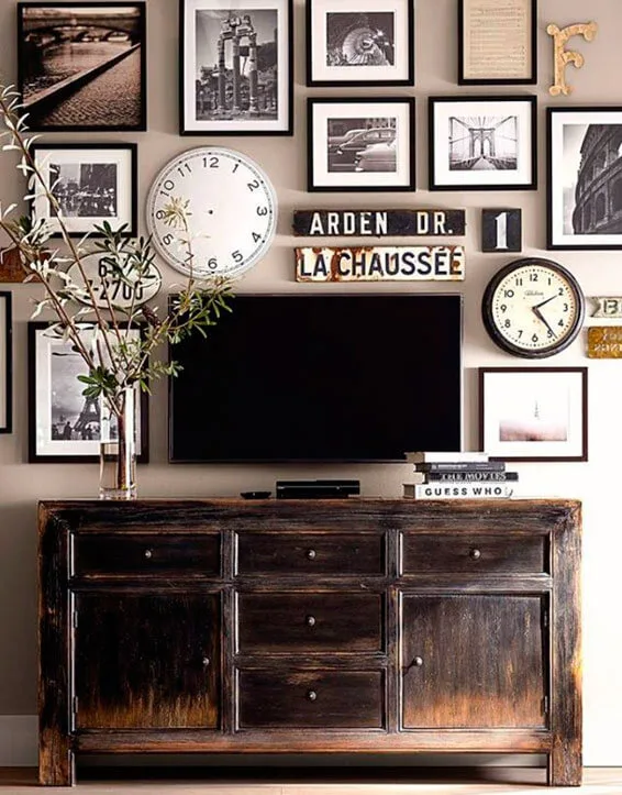 Rack com painel para tv antigo