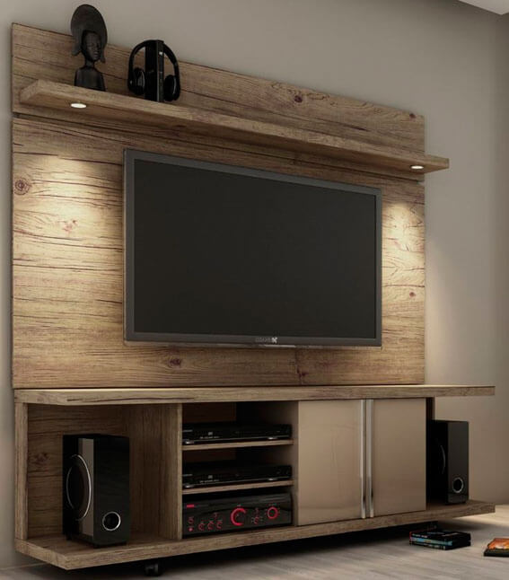 Rack com Painel para TV de madeira